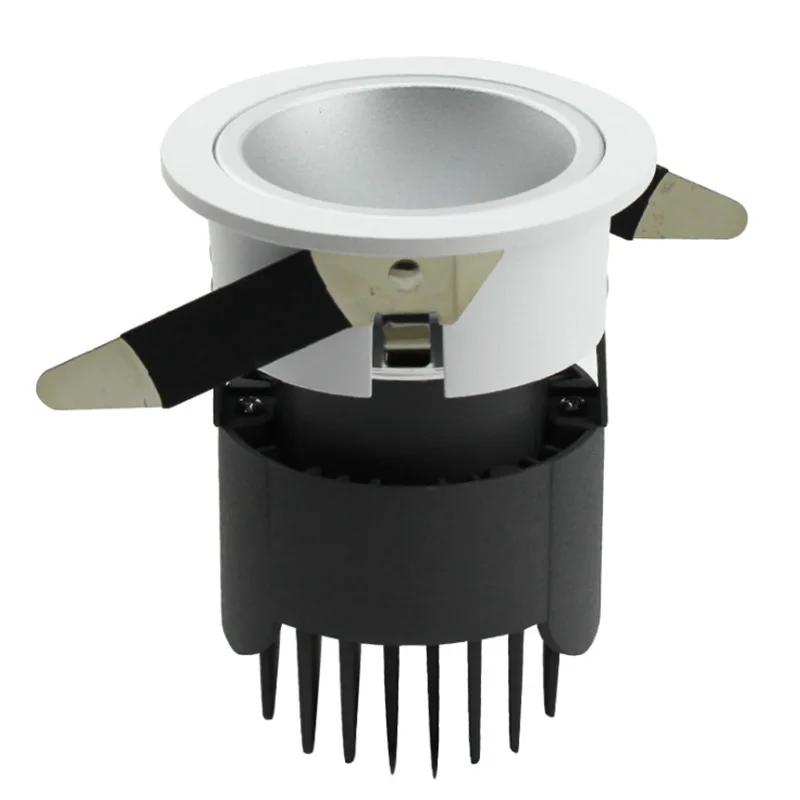 Zhongshan Modern Design New 12W 7 Watt 5w 105mm Cutout Black Warm Dim Dimming Ip44 COB Light Led Spotlight