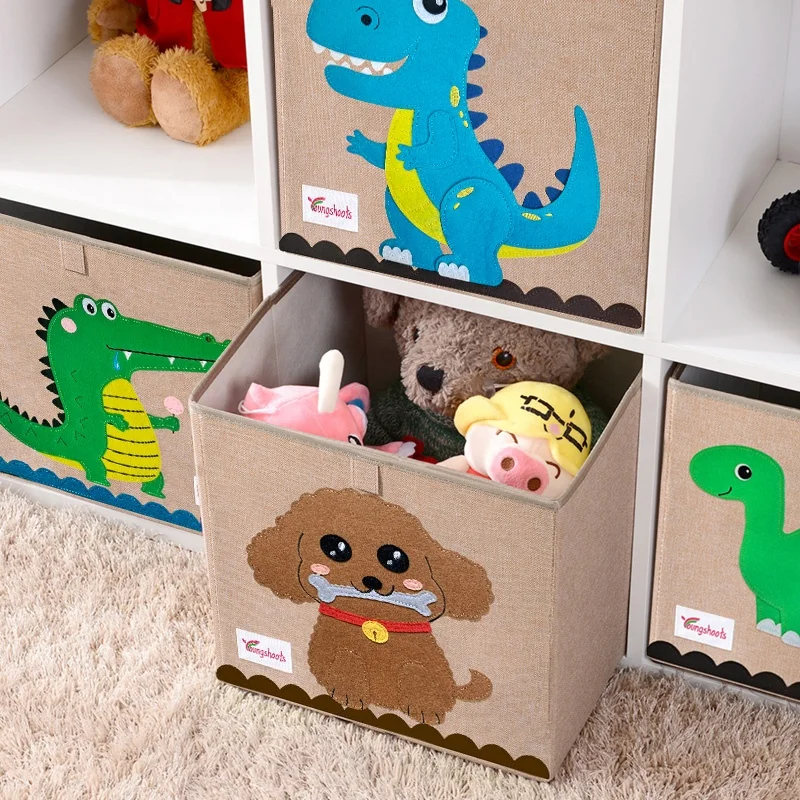Large Cartoon Oxford Fabric Foldable Sundries Clothes Storage Organizer Kids Cube Toy Organizer Box Cube Cute storage box