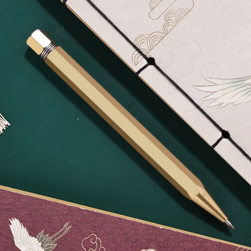 New Custom copper brass pen 6 hexagonal shape brass material gift metal pen