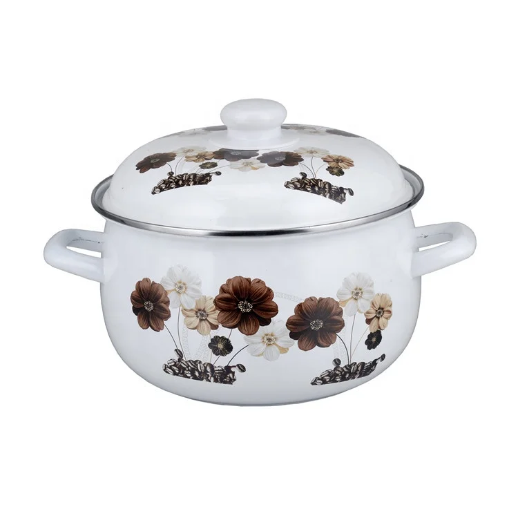 Zhili New Product 806D Kitchen Set Cookware Enamel Pot Set With Hollow Handle