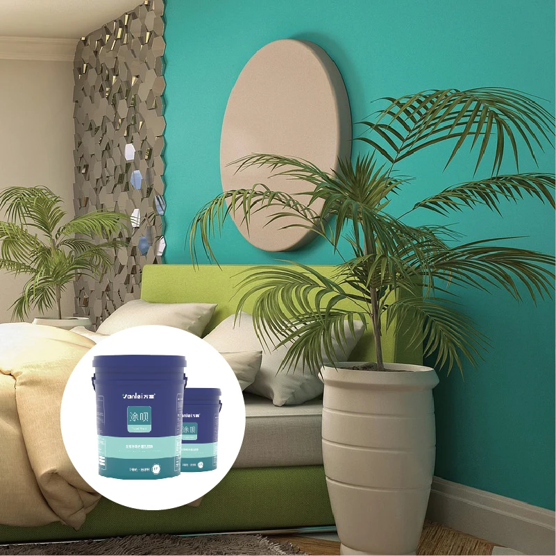 Wanlei водостойкие покрытия дешевая эмульсия краска цвета стены