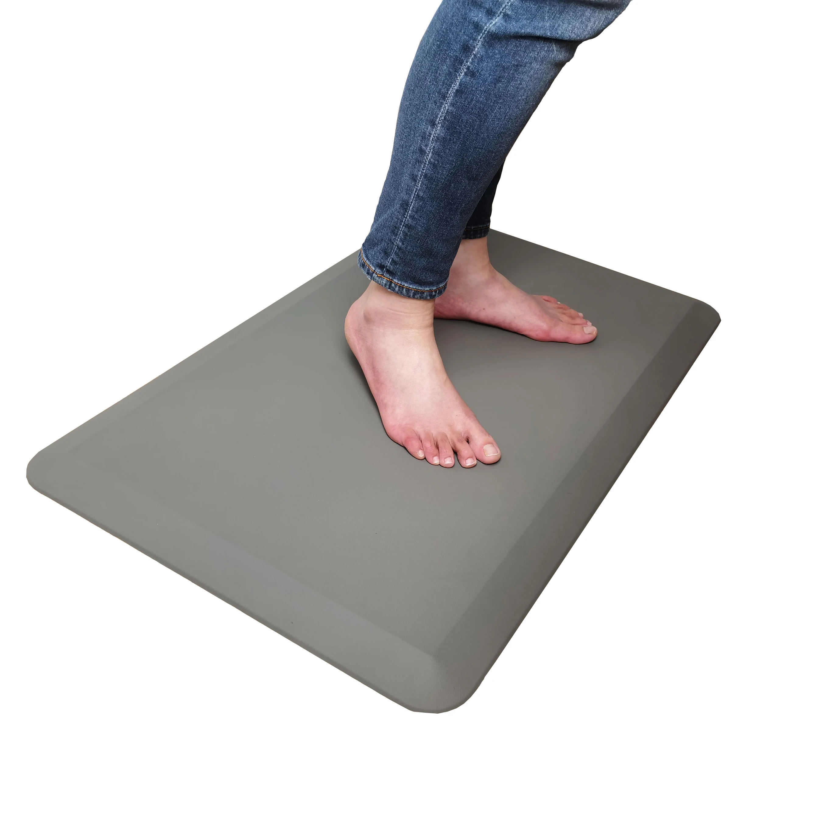 Factory Directly Anti Slip Ergonomic Cushioned 2 PCS Kitchen Mat PVC Anti Fatigue Mat Standing Desk office fatigue mats