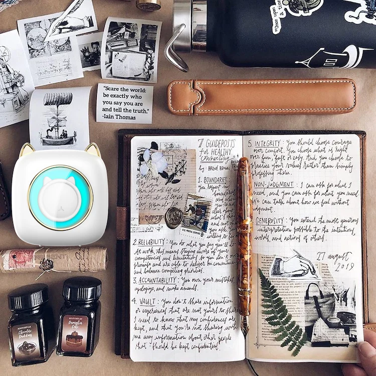 Hot Selling Portable Study Kid Student Stickers Label Photo Wireless Printer Thermal Pocket Mini Printer