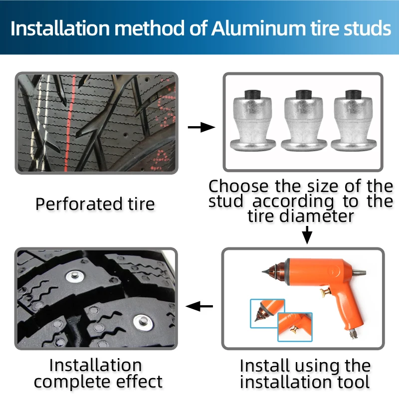 Winter  Tungsten Carbide Tyre Snow Road Travel Rivet Shape Car Tire Studs