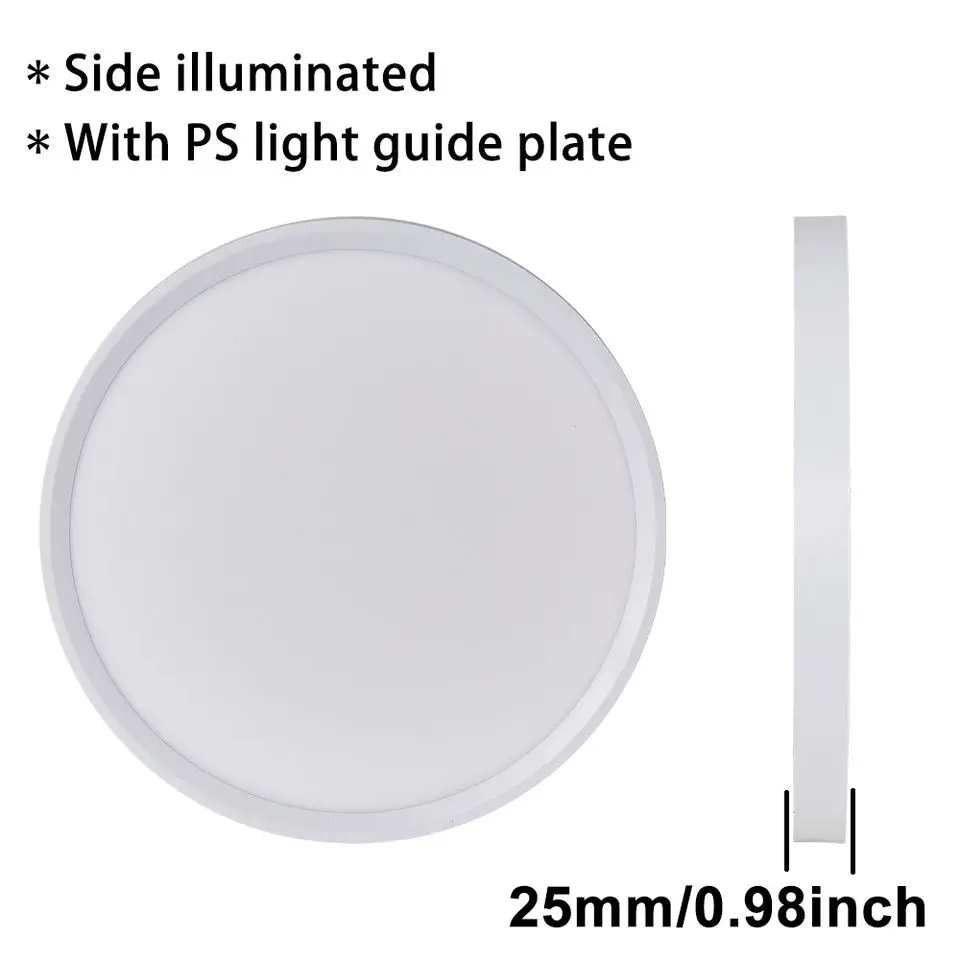 China Manufacturer White Black Ultra-Thin Ceiling Flush Mount Lamps LED Light for Home Hotel Office Round Modern Ceiling Lights