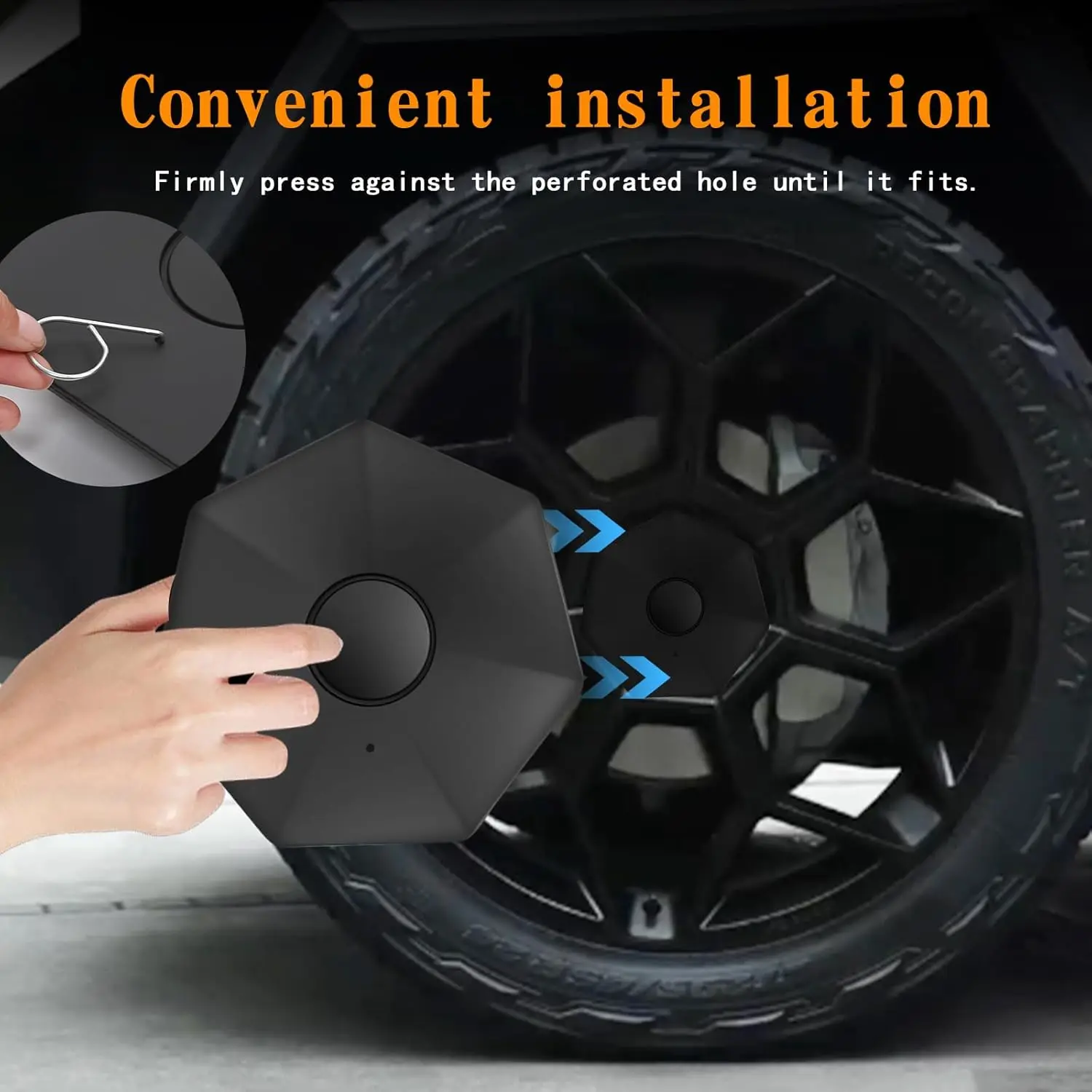 Car Replacement 4 pcs Wheel Center Hub cap Cover valve For 2024 Tesla Cybertruck Exterior Accessories Wheel Hub Trim Center Caps