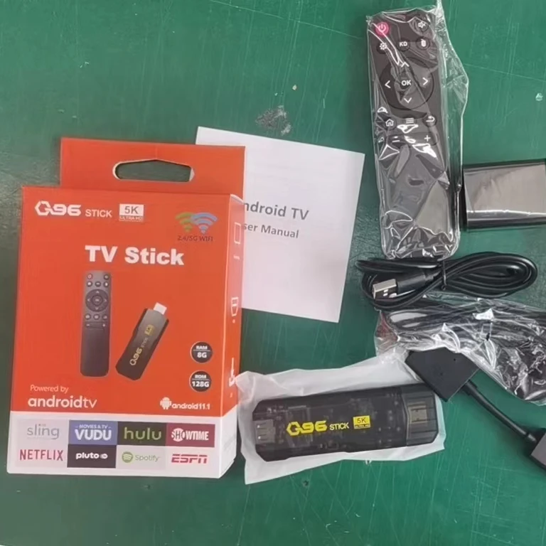 Q96 4k Tv Stick Android 11 Портативный ТВ-ключ 2 Гб Ram 8 Гб Rom Dts Surround Sound Tv Stick 4k