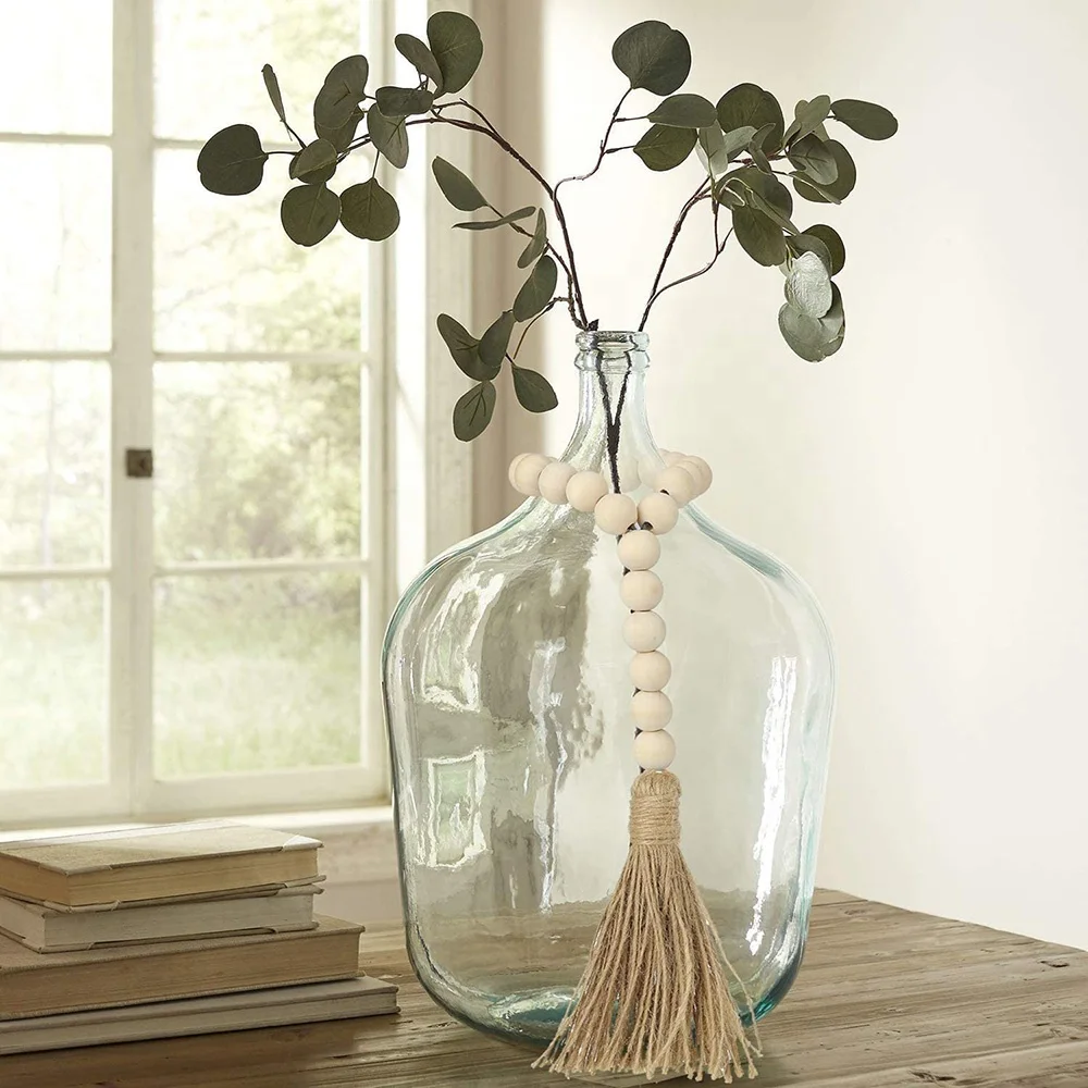 Rustic Country Decor Prayer Wall Hanging Wood Bead