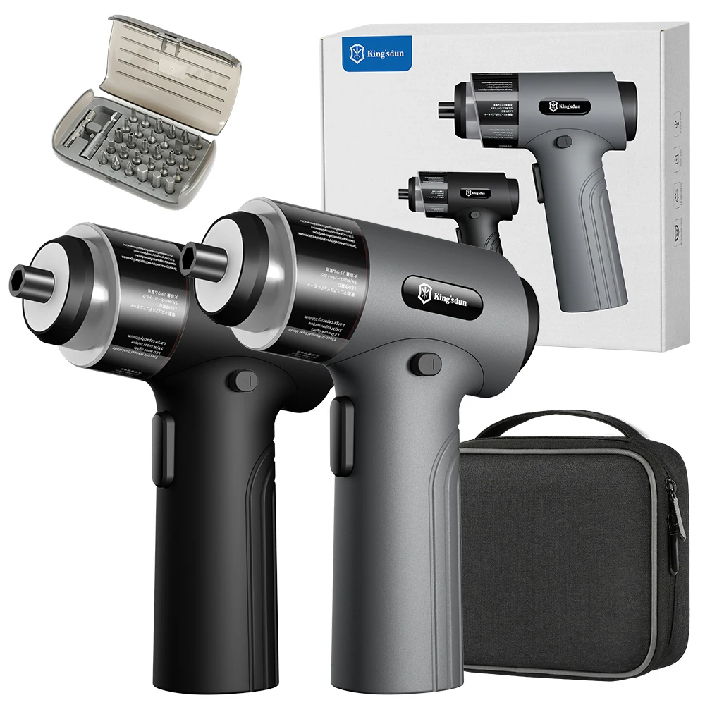 Portable Electric Screwdriver Tool Set with 30 S2 Steel Bits 2500mAh Lithiumbattery Rechargeable Electric Screwdriver