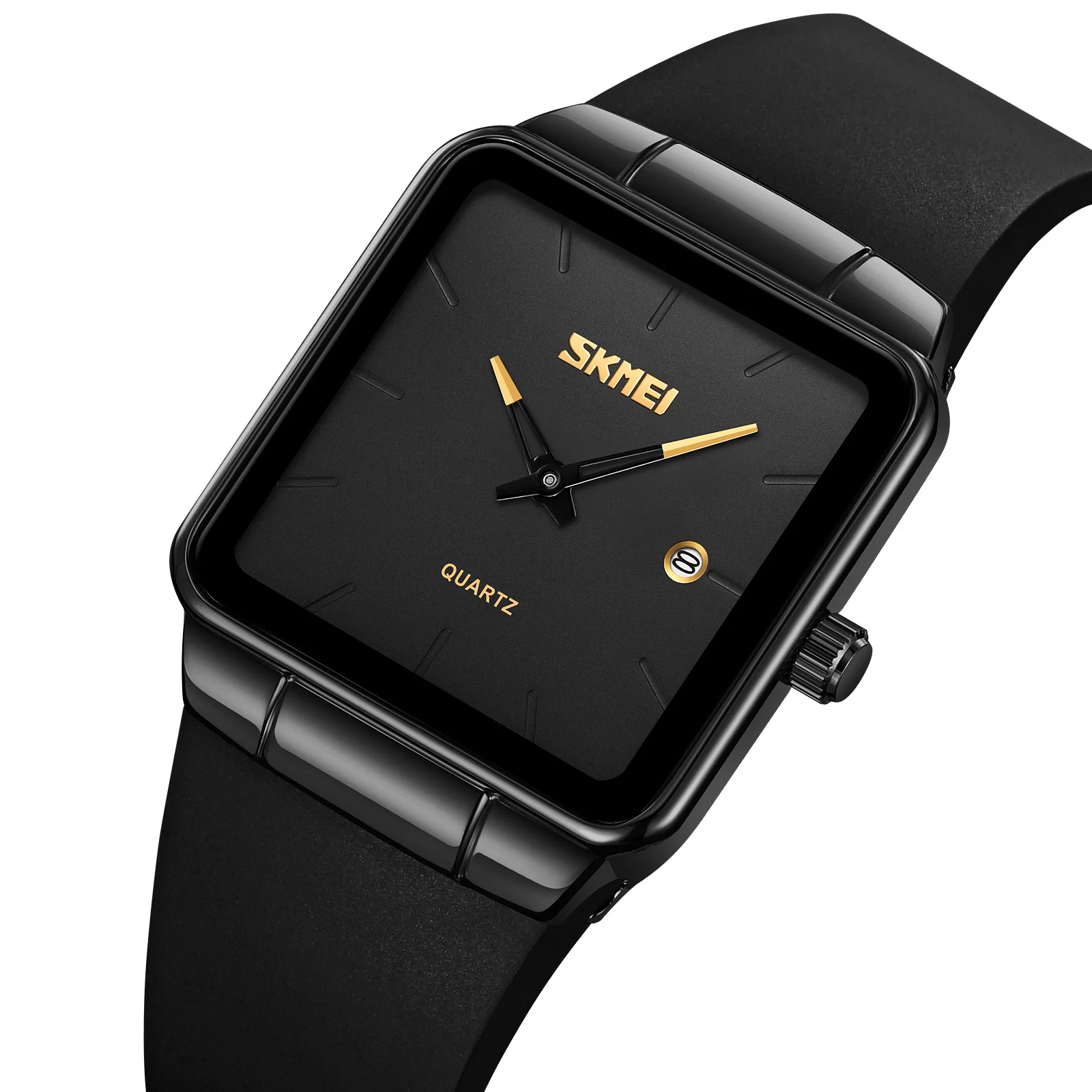 SKMEI 2173 minimalist square dial ultra thin reloj gold color small size lady watch cheap price