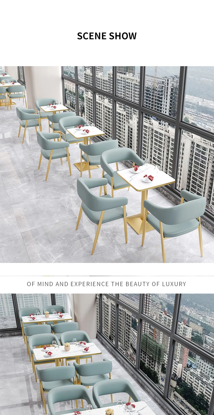 Wholesale Modern Design Restaurant Cafe Furniture Iron Dining Tables And Chairs Set