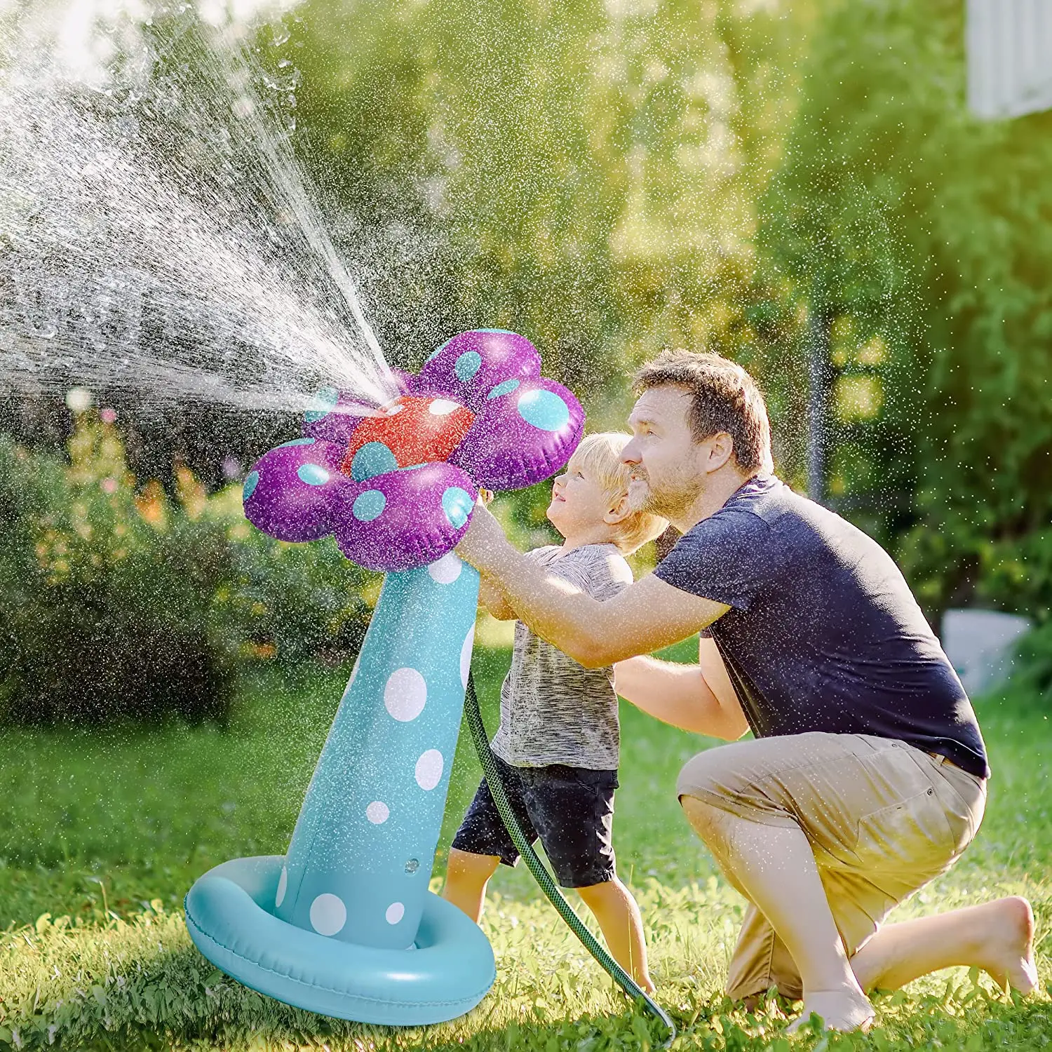 Park Beach Lawn Backyard Garden Spray Games Party Inflatable Sprinkler Water Toys