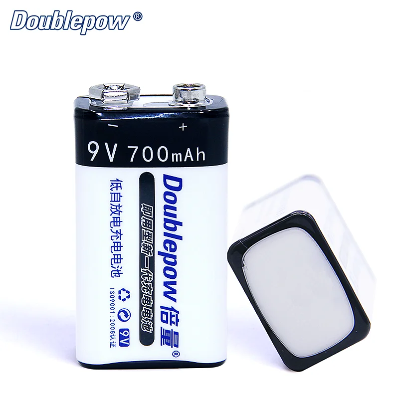 9V Li-Ion Rechargeable Emergency Battery 700mAh Low Self-Discharge Square Consumer Electronics Power Tools Golf Carts submarines