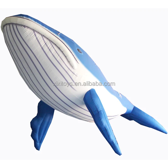 Blow Up Animal Whale Model Club Bar Shopping Mall Center Giant Inflatable Hanging Blue Whale For Decoration