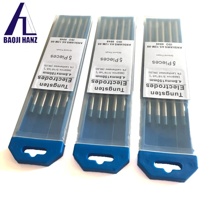 Rare earth welding use mixed 50mm 150mm 175mm tungsten electrodes 2.4mm purple tungsten electrode tig welding