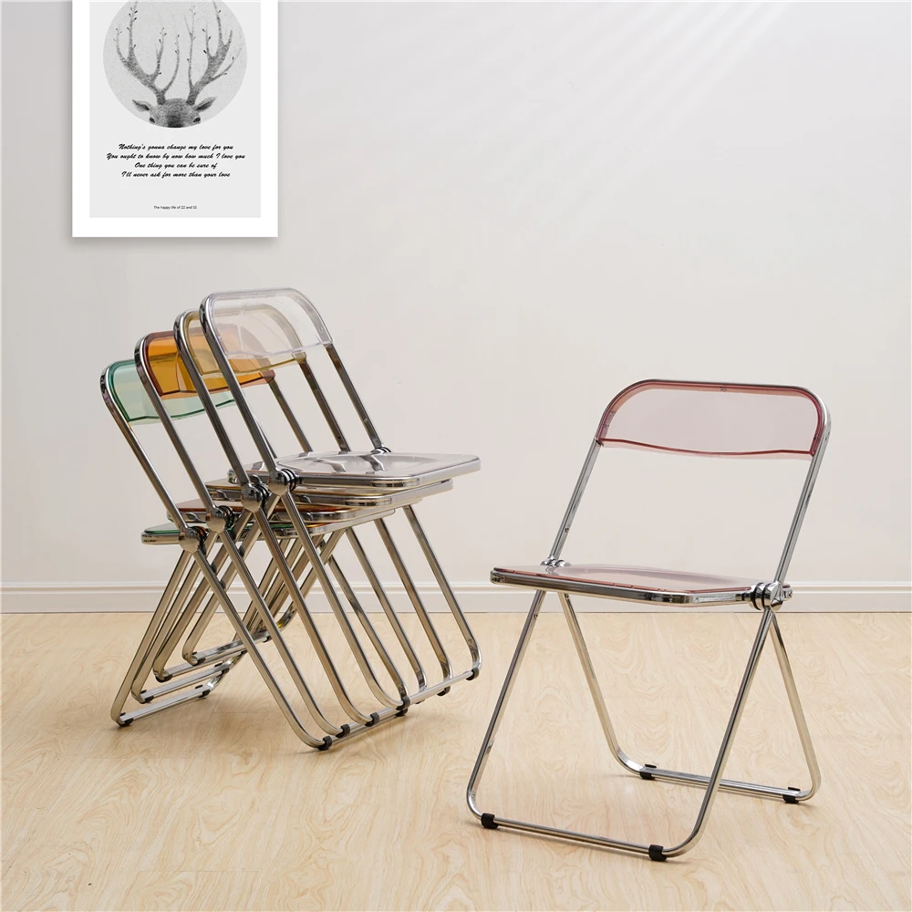 Оптовая продажа, современные прозрачные акриловые пластиковые складные стулья для вечеринки, свадьбы, прозрачные складные стулья