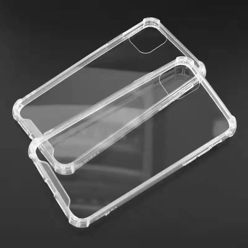 
Wholesale shockproof durable PC back TPU frame Clear Crystal cell phone case cover for iPhone 7 8 XS 11 for Samsung s20 