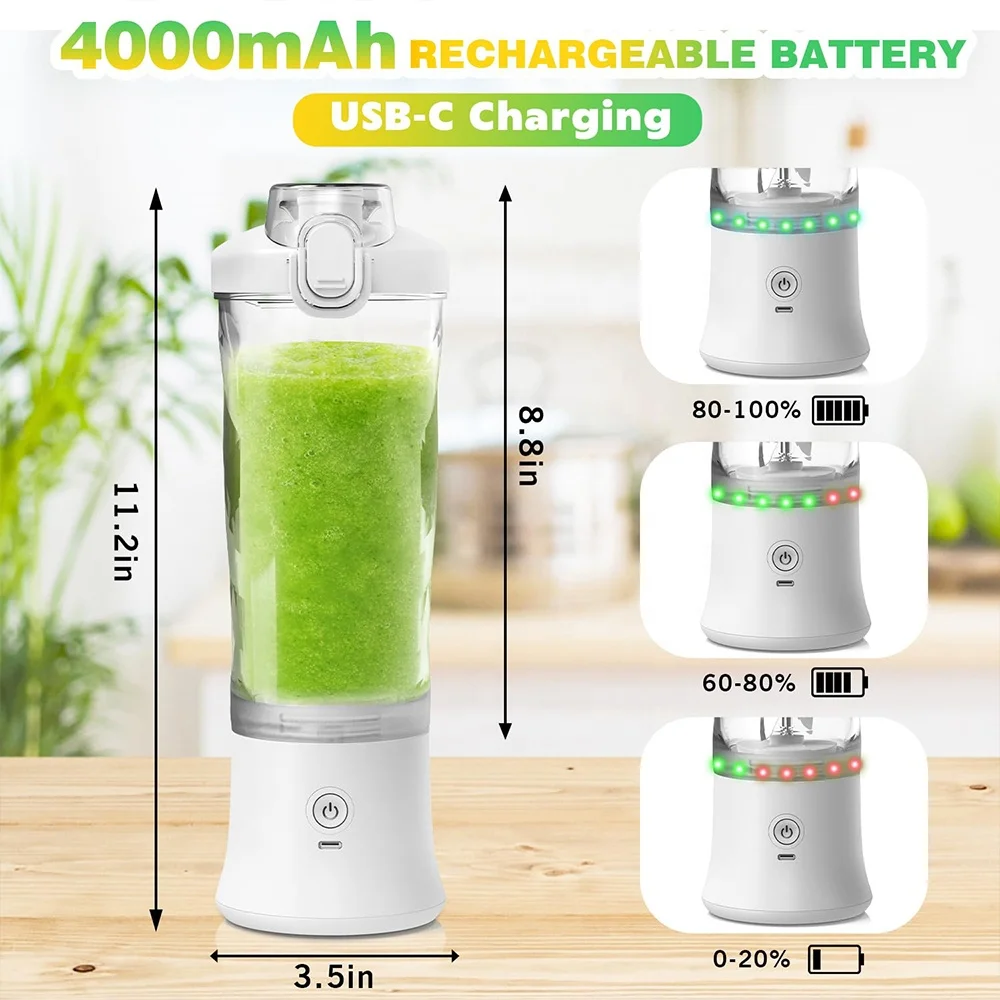 Portable Fruit Mixer Blender with Custom Logo Push Button Controls for Outdoor & Hotel Use Fresh Juice Mixer Blender