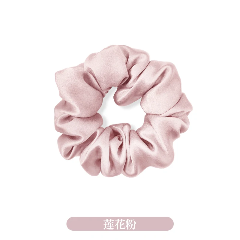 100% Natural Mulberry Silk Scrunchies Skinny Rubber Bands for Women Hair Ties 1CM PureSilk Elastic Hairbands