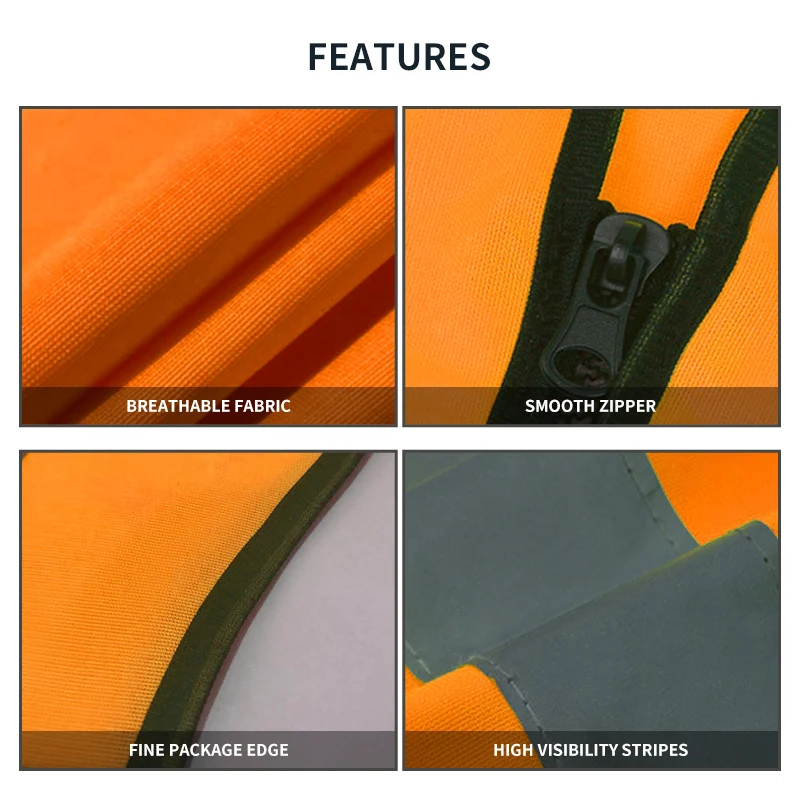 HCSP High Visibility Fluo Yellow Safety Vest EN ISO 20471 Reflective Vest