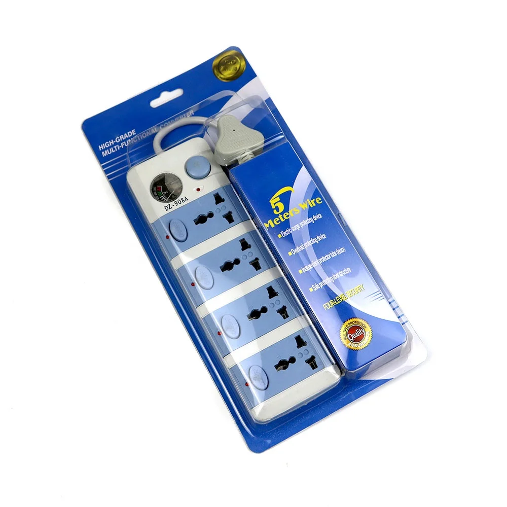 Factory direct sales High Quality Voltmeter 220V-250V 3 Gang extension multi socket electrical power switch & socket