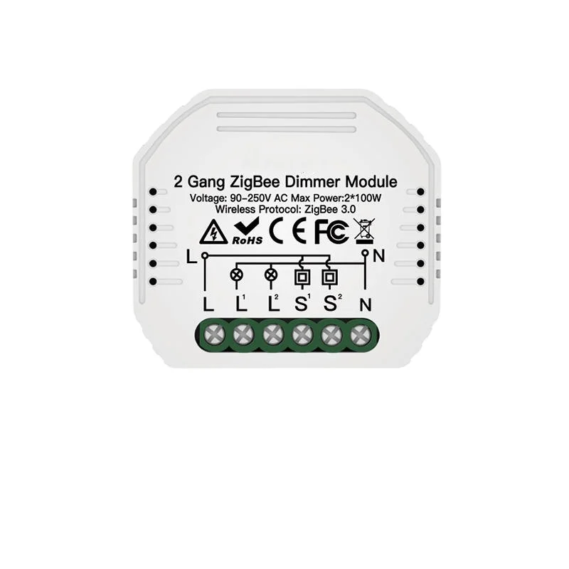 KSMT Mini Smart  Switch Relay Module Tuya Zigbee 1 Gang Hidden Dimmer Module Switch 2 way Dimmer Module/Breaker