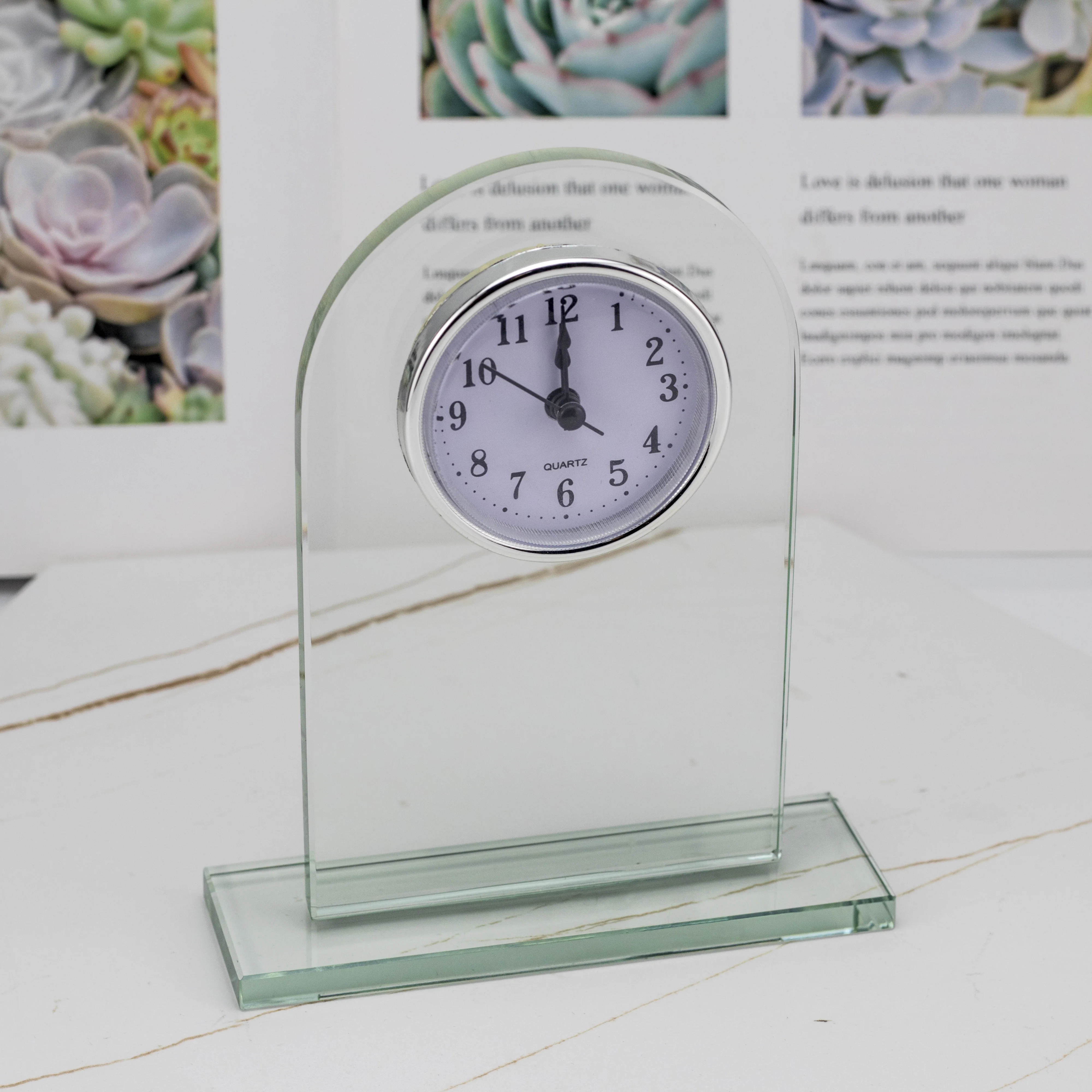 Transparent Awards Everlasting Love Anniversary Clock For Souvenir Table Clock Personalized Custom As Wedding Favor Gifts