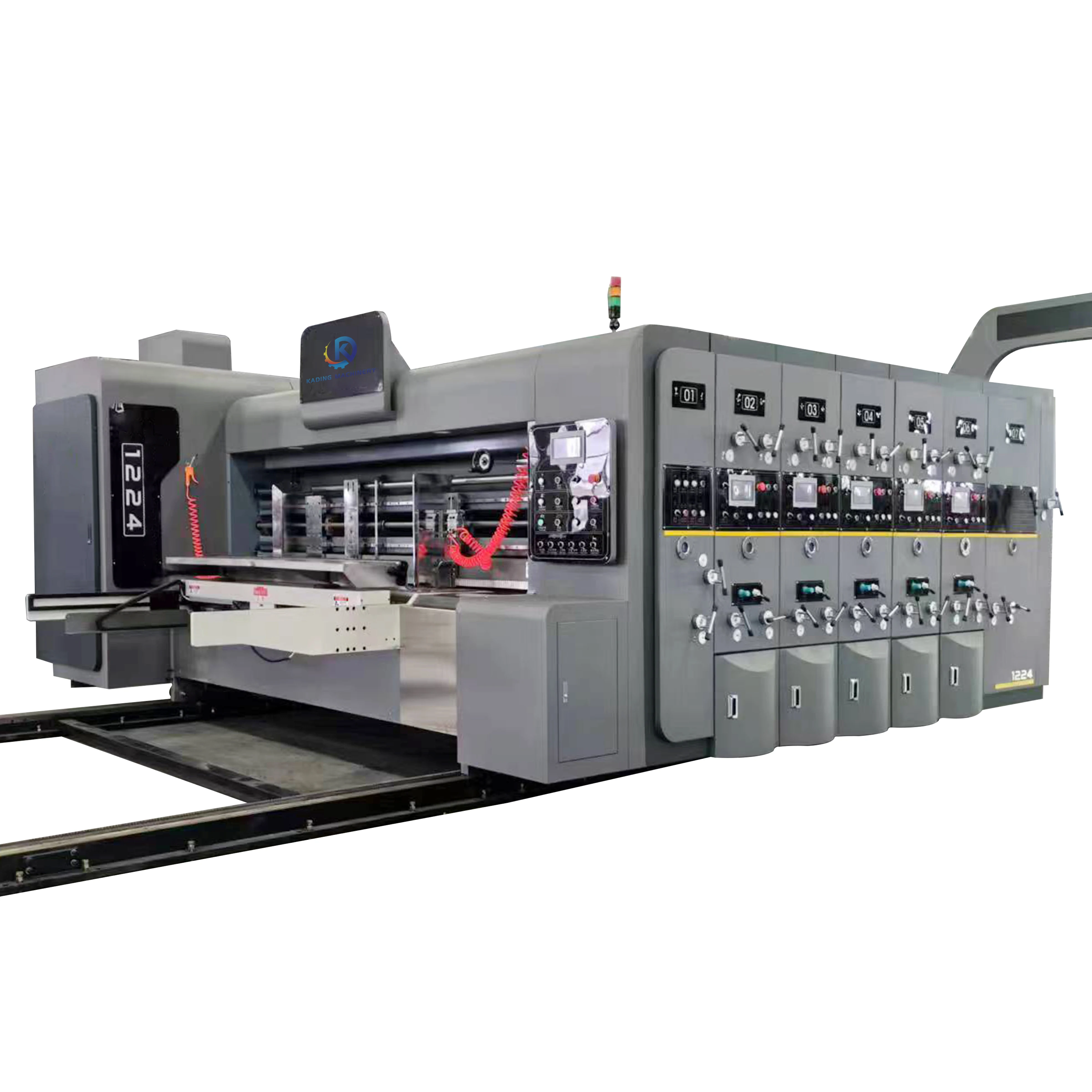 Full  Automatic Flexo 3 4 5 Colors Printer Slotter Die Cutter Corrugated Cardboard Carton Box Printing Machine