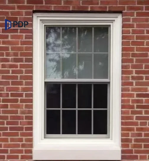Free Design Double Hung Black Window Sliding SoundProof Energy Effective Aluminum Profiles Vertical Opening Pattern Steel Frame