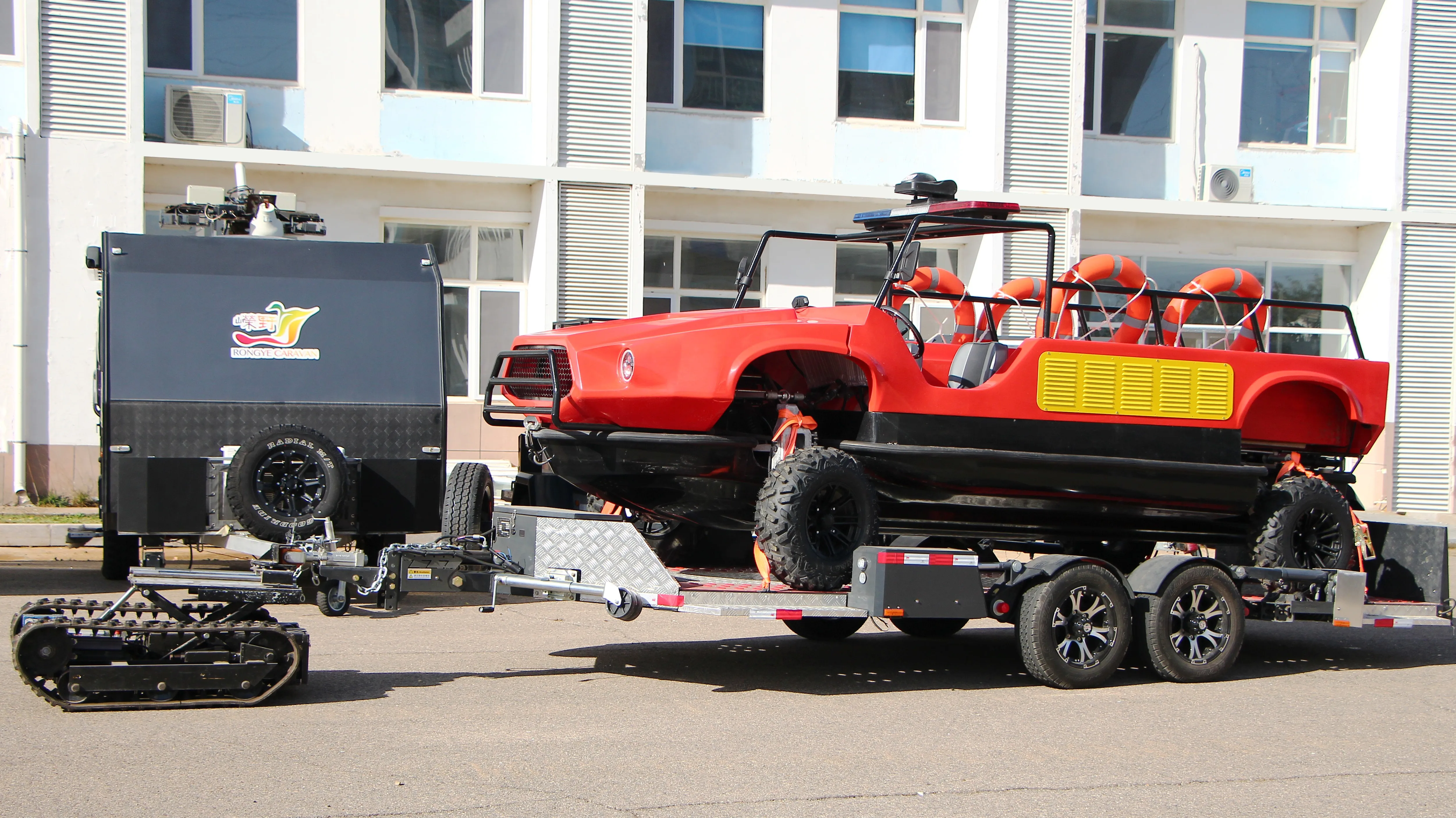 Longhe Factory Sale Low Price 4x4 Amphibious Emergency Rescue Boat