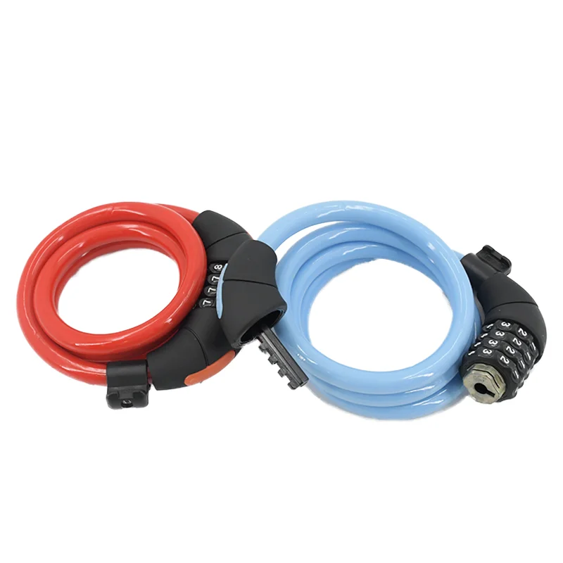 Bicycle lock Anti-theft 4 Foot Pvc Coating Steel Anti-scratch Coating Mountain Road Bike Bicycle Cable Lock