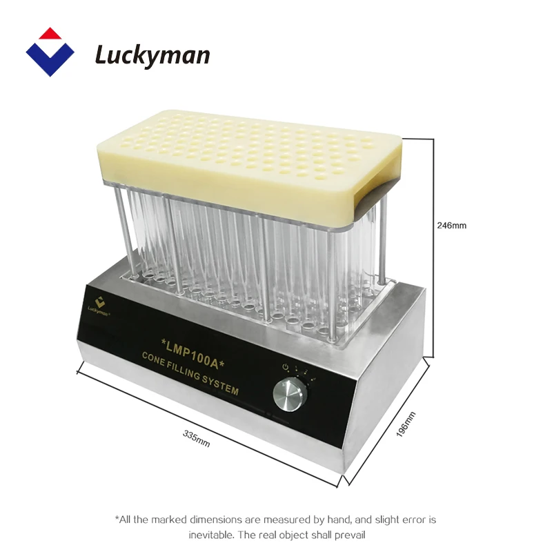 
Luckyman 100pcs King Size Small Industries Cone Filling Machine 109mm Cone Filling Device Preroll Cone Machine 