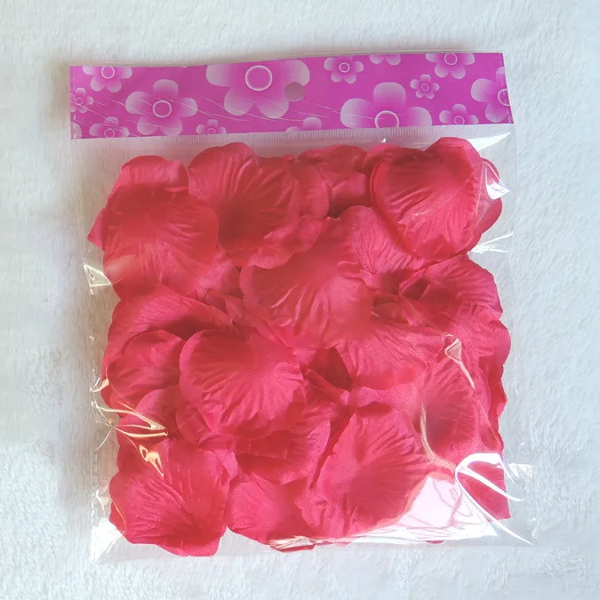 100PCS Loose Packing Artificial Rose Petals Silk Nonwovens Wedding Party Decorations