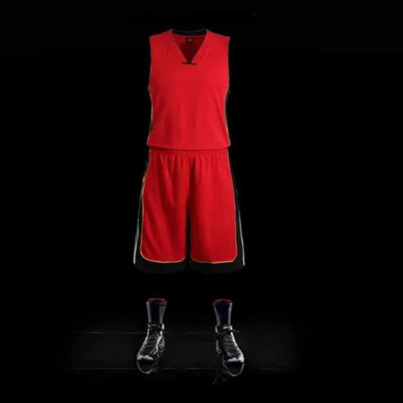 L-5XL Custom Basketball Clothes training Men Set Jersey with Short Sport wear Suit Basketball
