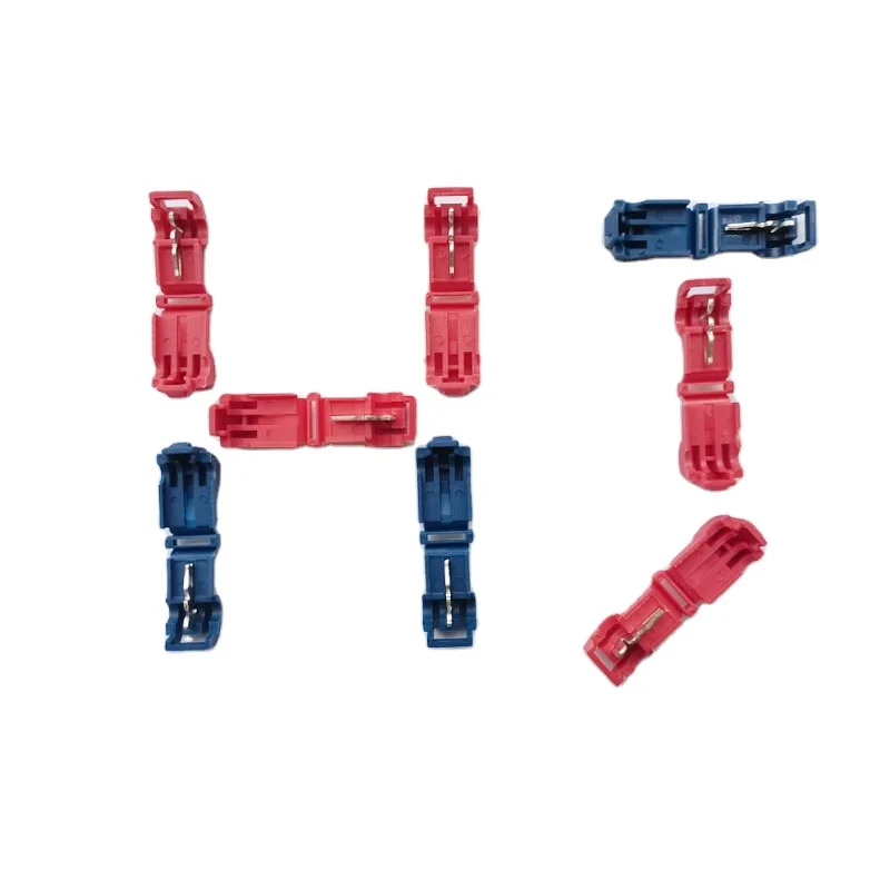 Сине-красный Т-образный соединитель для соединения проводов обжимные клеммы электрического провода провод границы газонокосилки