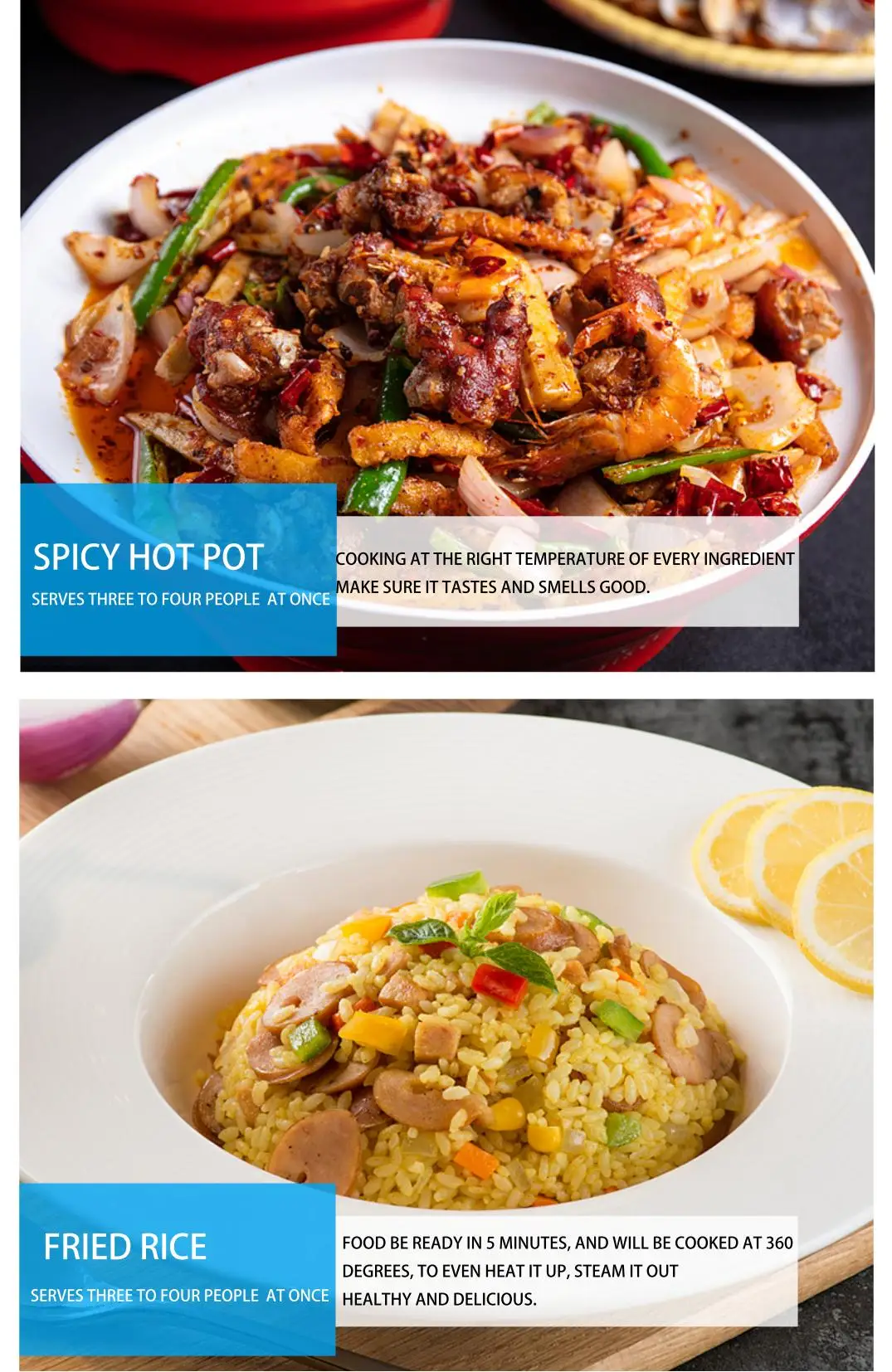 Hot sale in Europe and America, commercial touch screen Semikron automatic cooking machine without lid