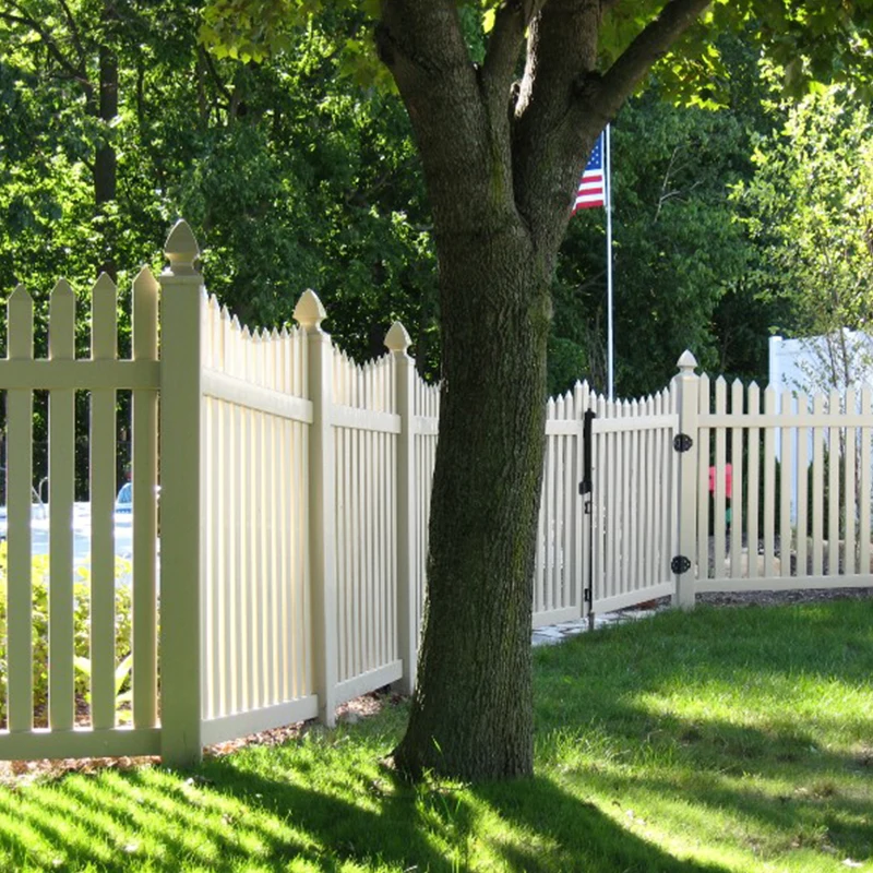 American Style Cheap PVC Plastic Decorative Picket Garden Fence Panel
