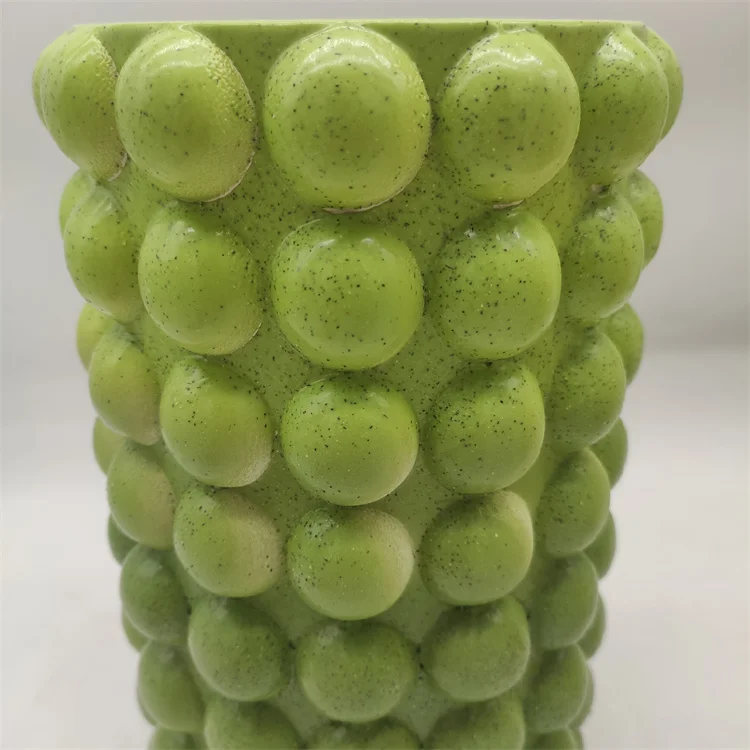 Custom ornaments home living room decoration bonsai Ceramic Circular Bubble ball large plant table vases for wedding