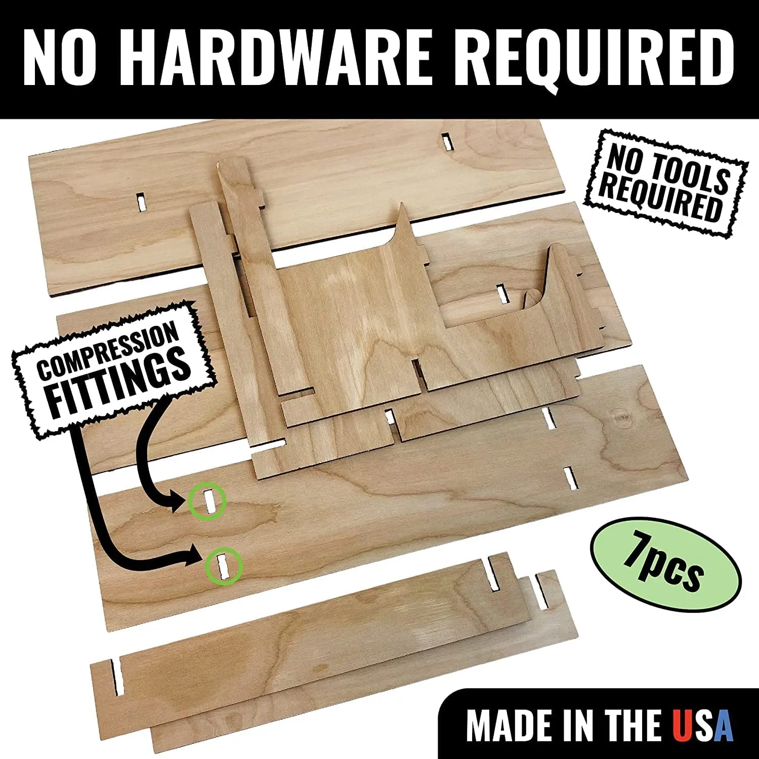 Wooden Retail Table Top 3-Tier Straight Retail Table Display Stand rack