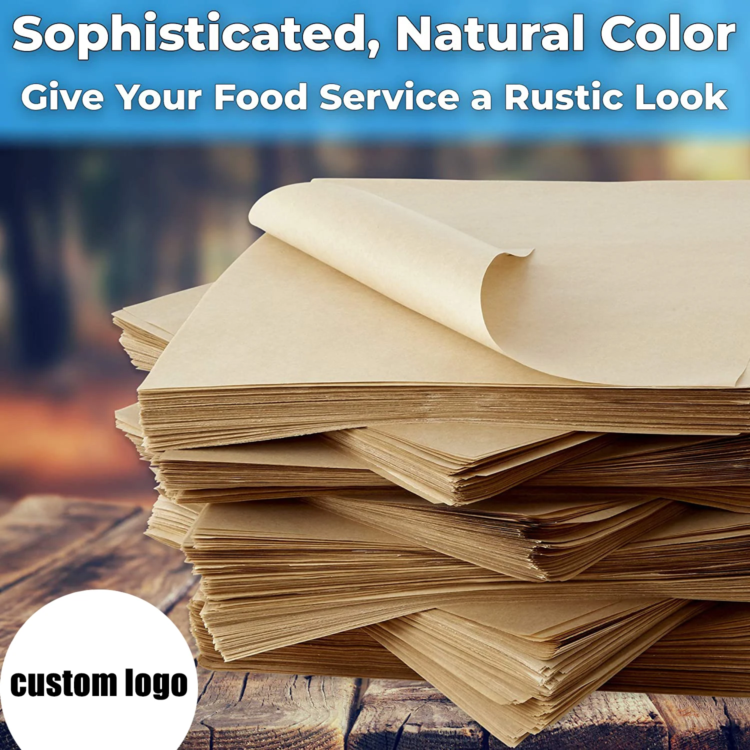 Eco Friendly Picnic Festival Fair Bbq Tray Liner Kraft Butcher Grease Proof Deli Wrap Paper Sheets Meat Wrapping Paper