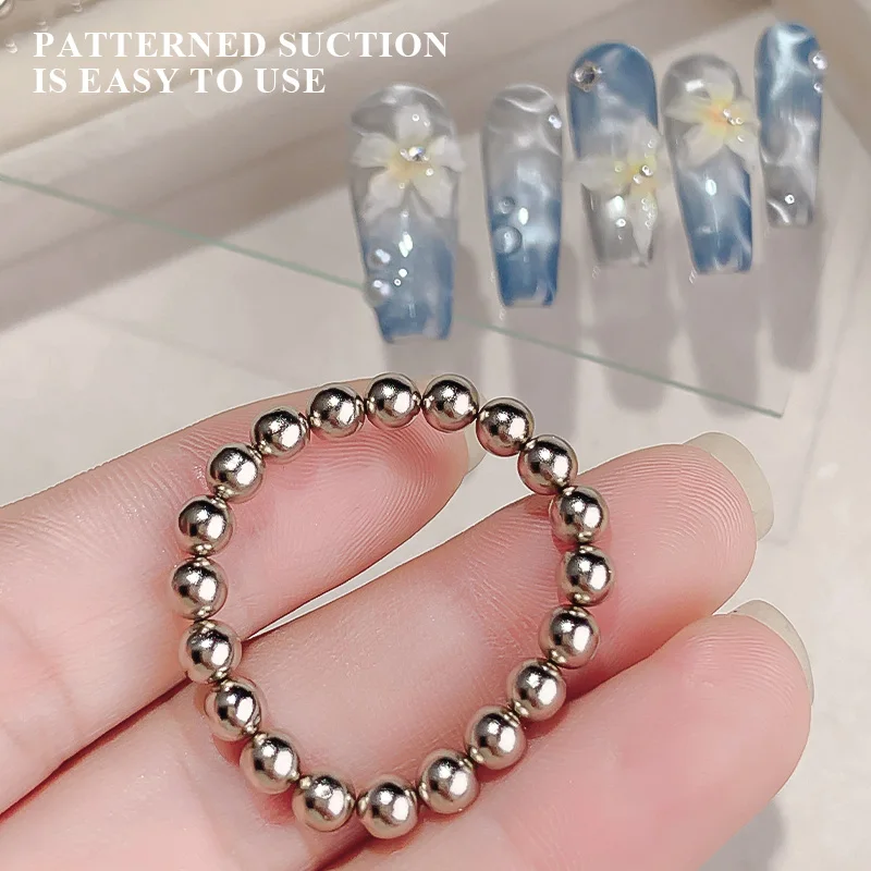 Nail Tools Round Magnet Bead Multifunctional Nail Art Magnet Stone Water Ripple Cat Eye Magnets For Nail Art