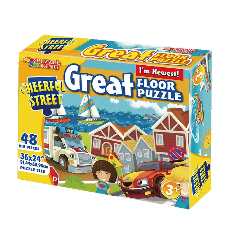 Custom cardboard puzzle personalised educational toy puzzle games play floor puzzle