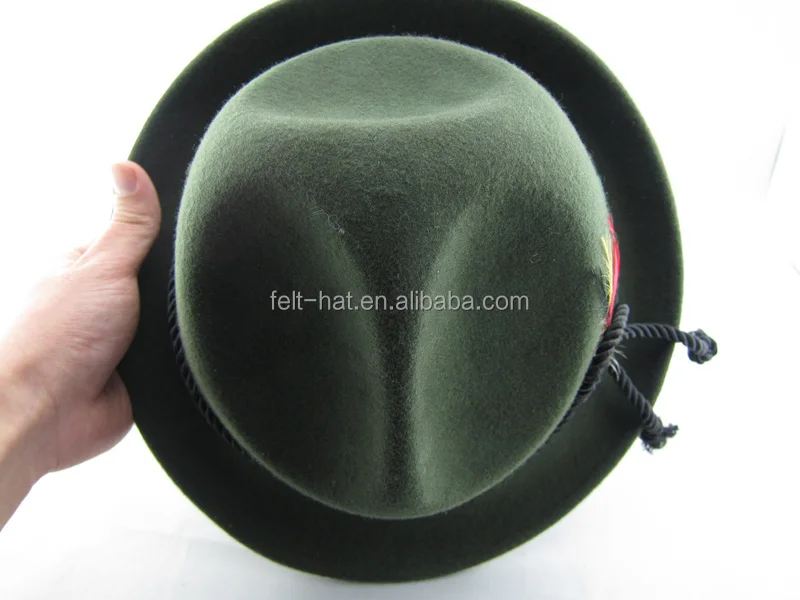 100% wool felt German Traditional bavarian hat