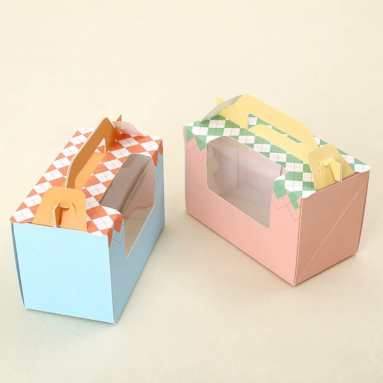 Transparent Mini Cake Box Mini Cake Boxes with Window Clear Box For Mini Cake with Custom Design