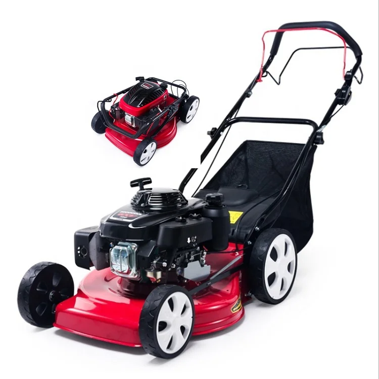  industrial hand push self propele gasoline/electric garden automatic manual folding handle lawn mowers with mini hay