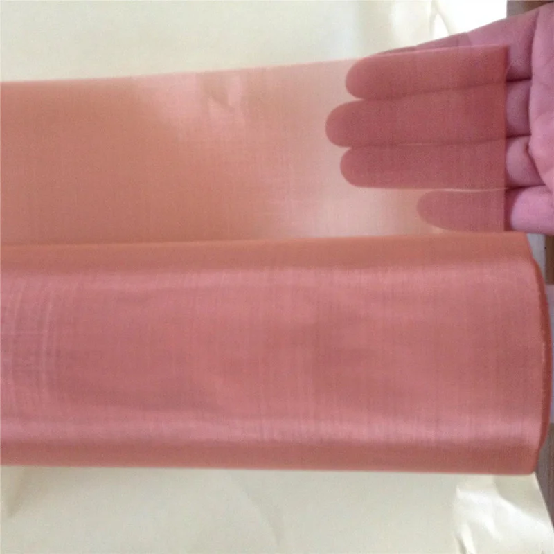Fine Rf Shielding 99.99% Pure Red Copper Infused Wire Mesh Fabric Cloth Screen Faraday Cage Sheet/