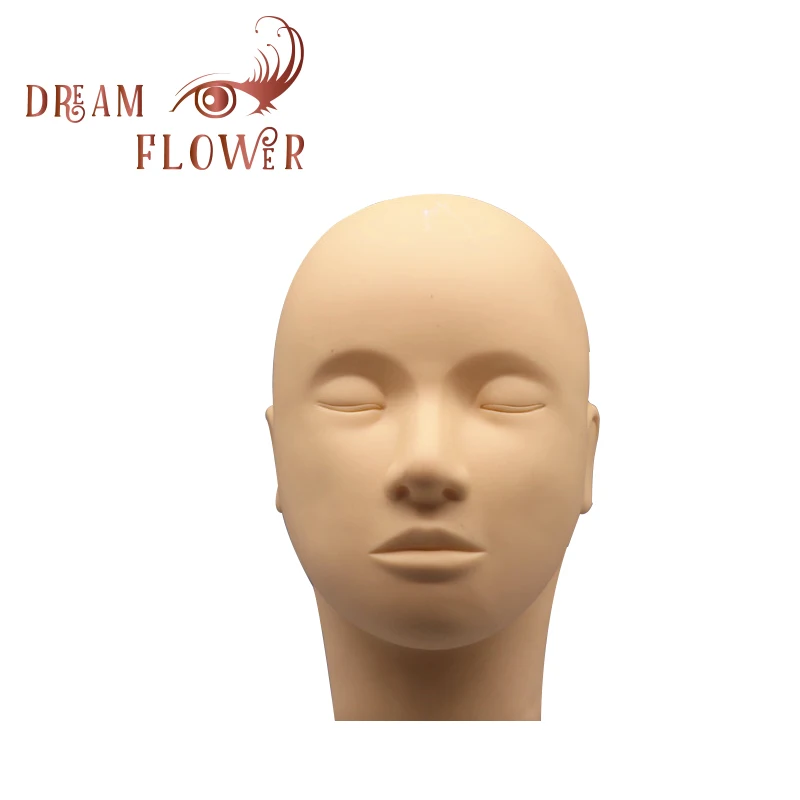 Wholesale Training Mannequin Head Practice Makeup Head Model Closed Eyes Eyelash Extension Tools