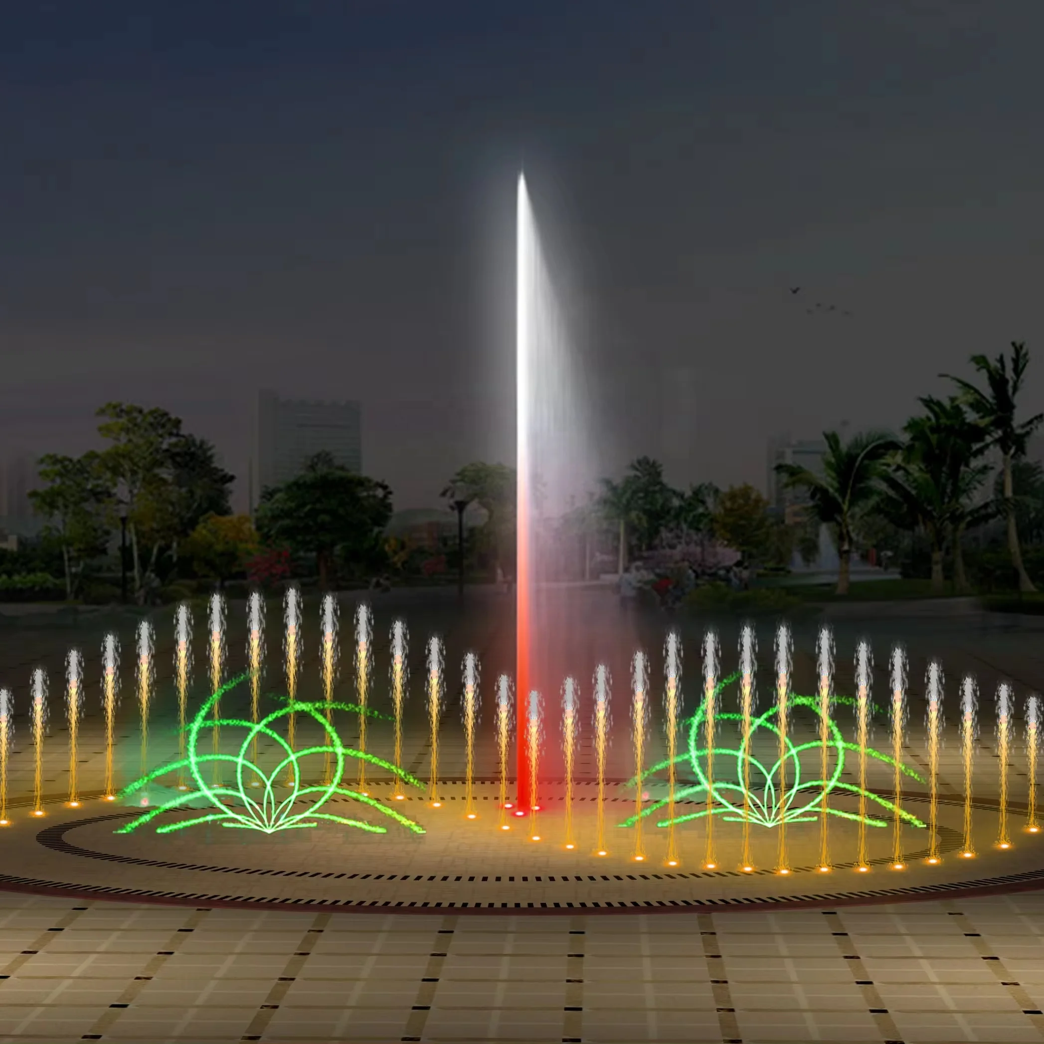 Water Music Dancing Dry Water Music Fountain