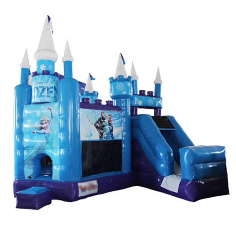 8x4m kids bounce house inflatable slide frozen bouncy castle for sale