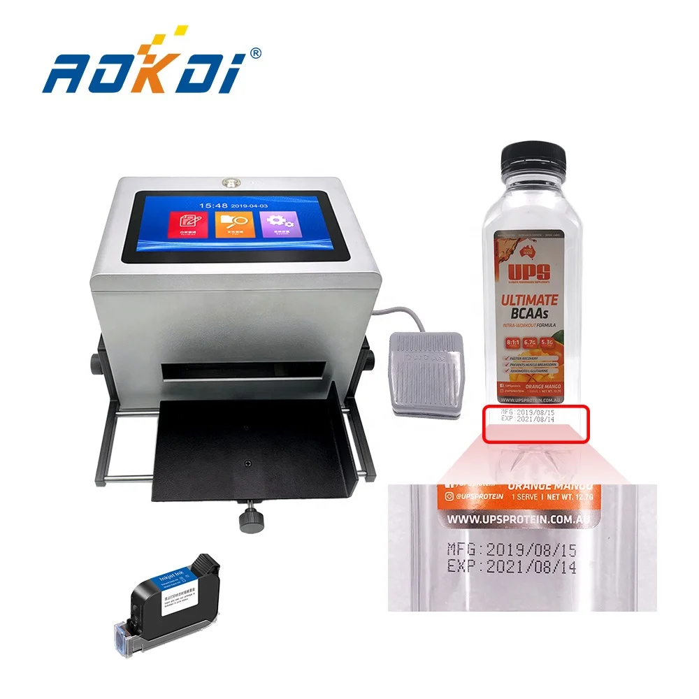 AOKID All in one  qr code handheld inkjet date code printer manual inkjet coding machine portable inkjet printer